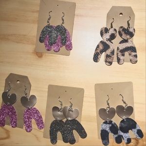 Handmade leather earrings